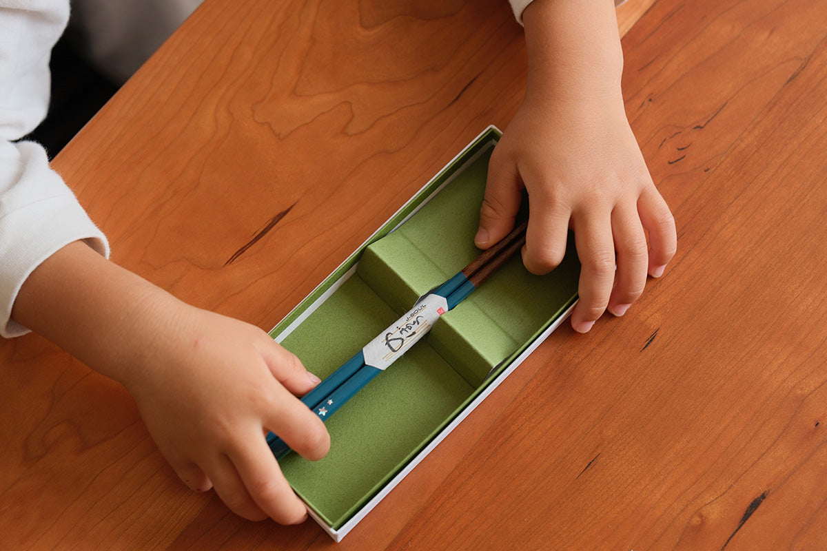 ツインハート子供箸 14~19cm 【若狭塗箸】