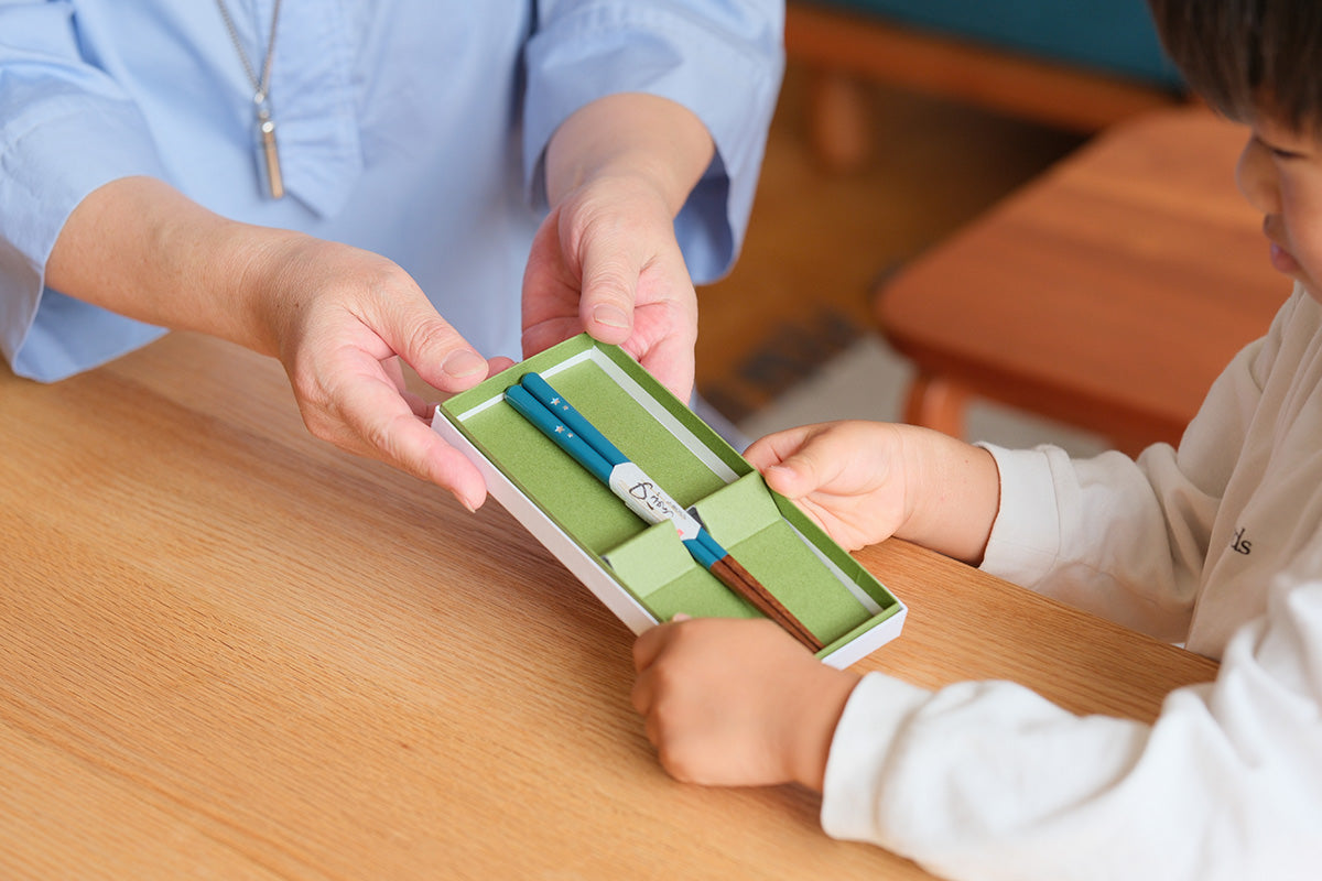 ツインハート子供箸 14~19cm 【若狭塗箸】