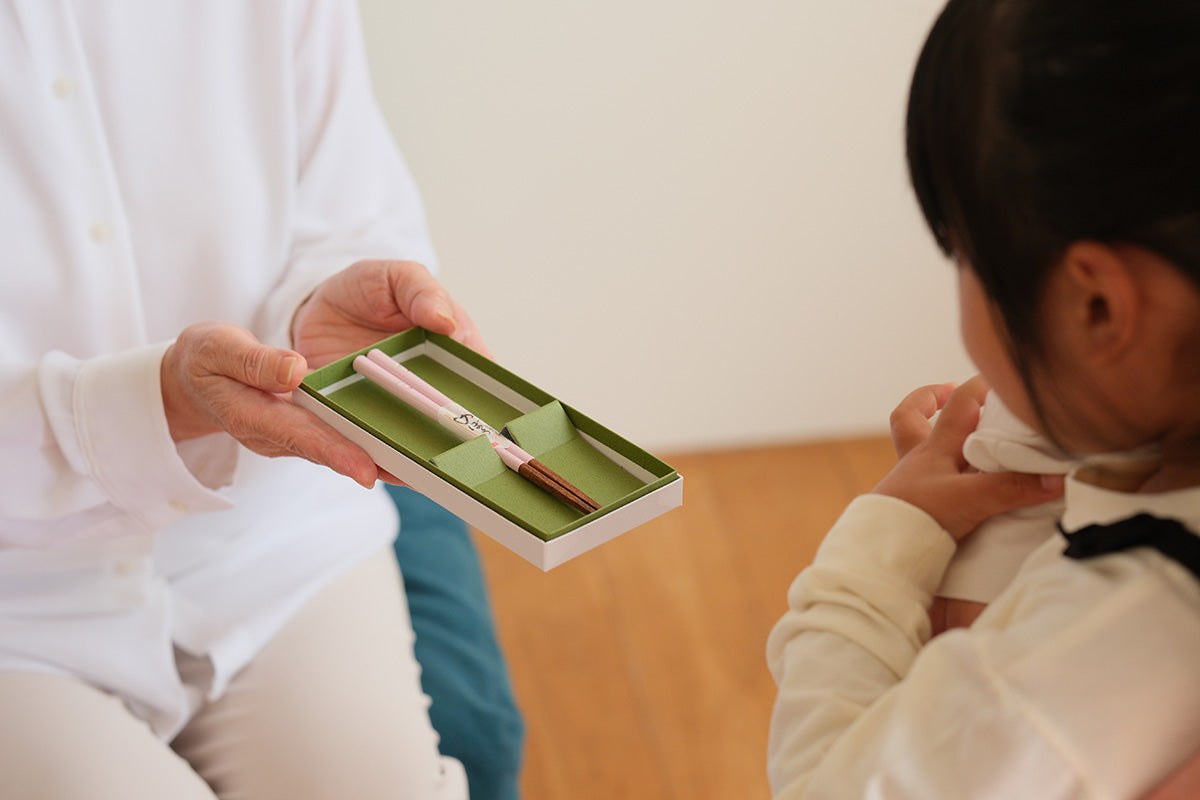 ツインハート子供箸 14~19cm 【若狭塗箸】