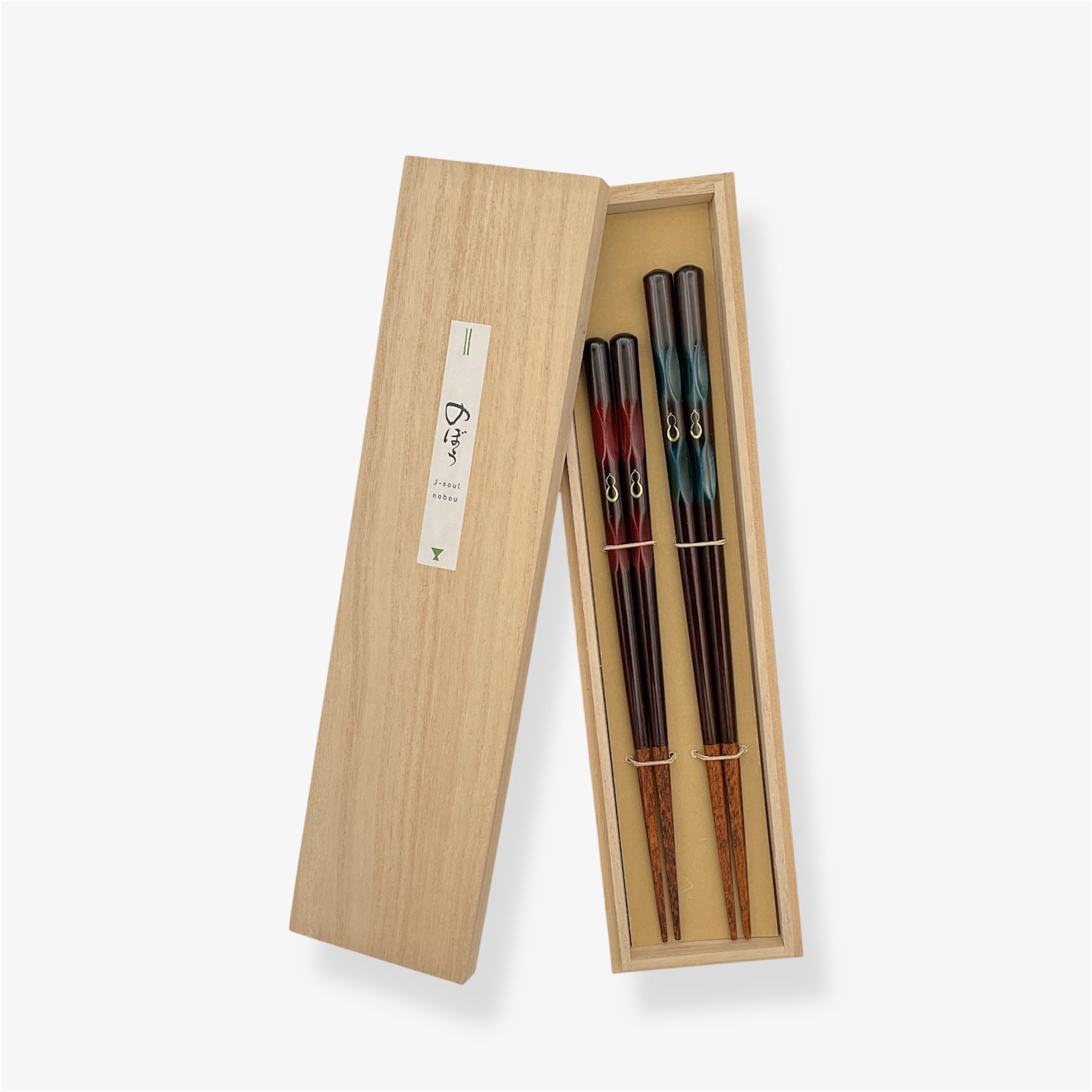 ペア・夫婦箸ギフト用 黄金ひさご桐箱セット