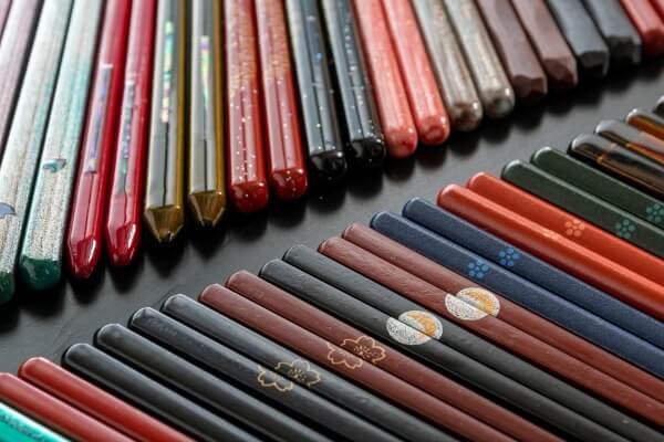 ツインハート子供箸 14~19cm 【若狭塗箸】