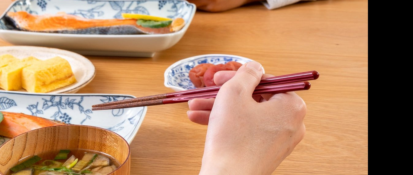 細角堆朱(ほそかくついしゅ) 22~24cm 【若狭塗箸】