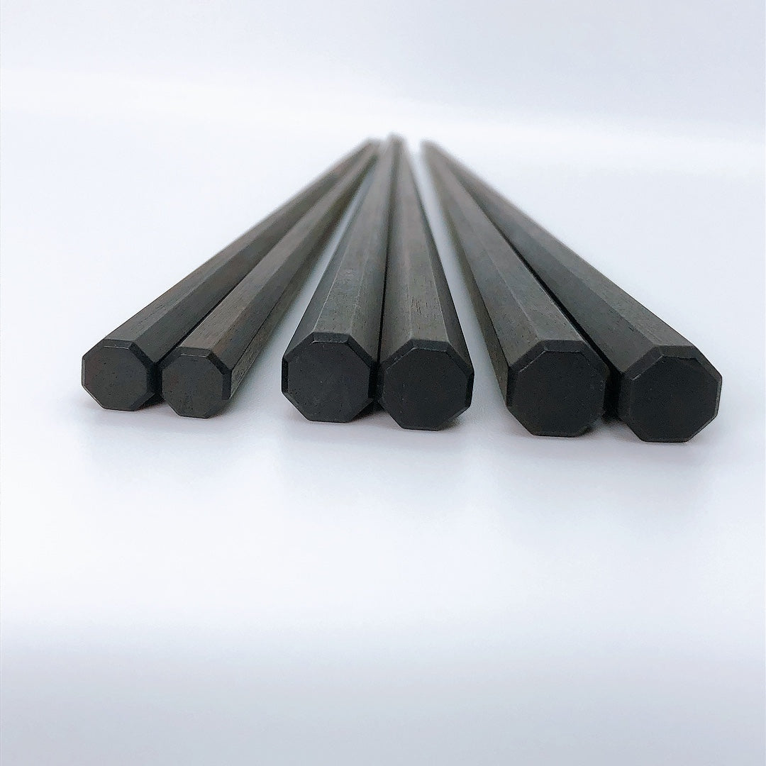 匠 黒檀八角(こくたんはちかく) 23~24cm 【若狭塗箸】