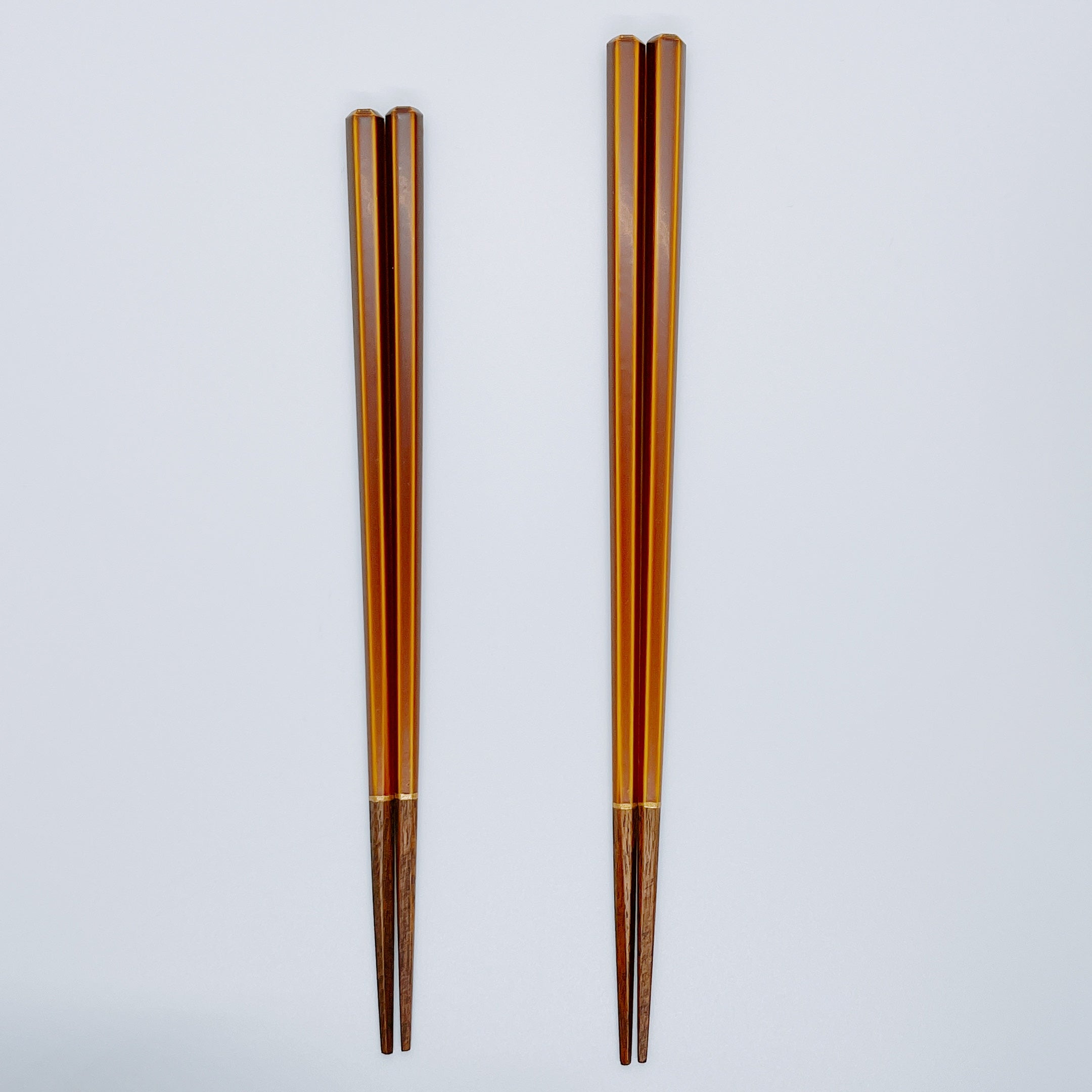 琥珀(こはく)六角 22~24cm 【若狭塗箸】