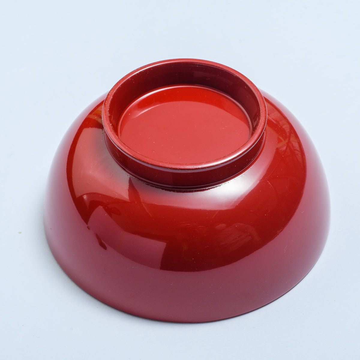 川連漆器 子供椀 月見うさぎ(朱)